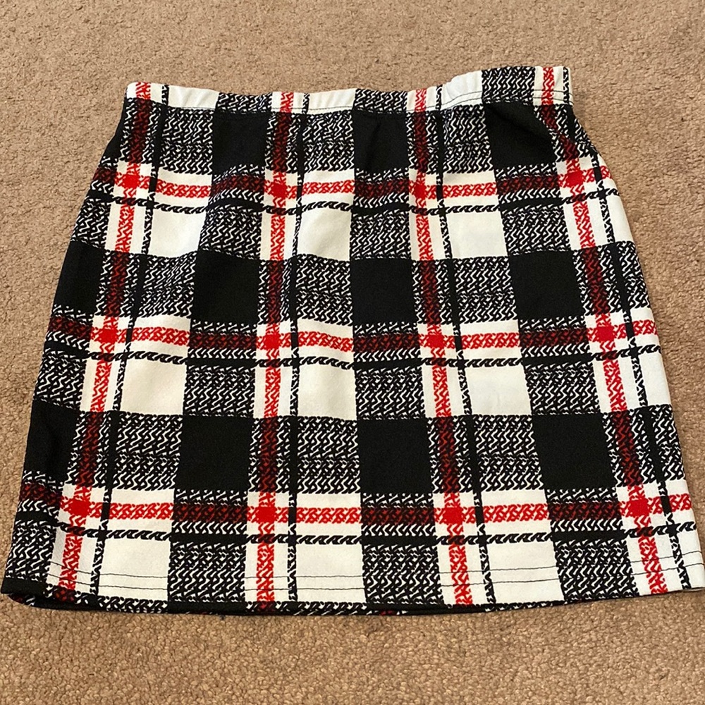 Shein plaid skirt